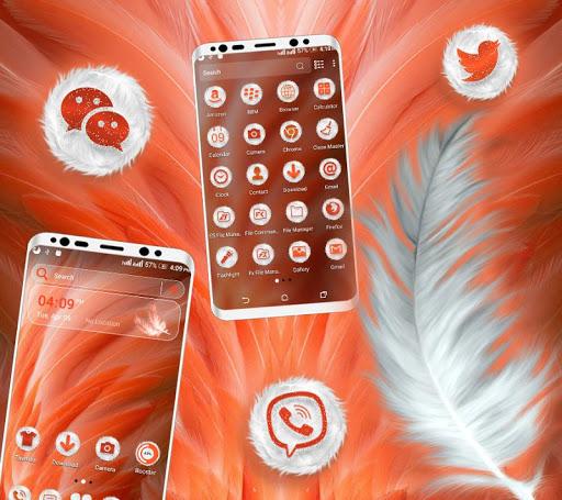 Orange Feather Launcher Theme - عکس برنامه موبایلی اندروید