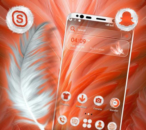 Orange Feather Launcher Theme - عکس برنامه موبایلی اندروید