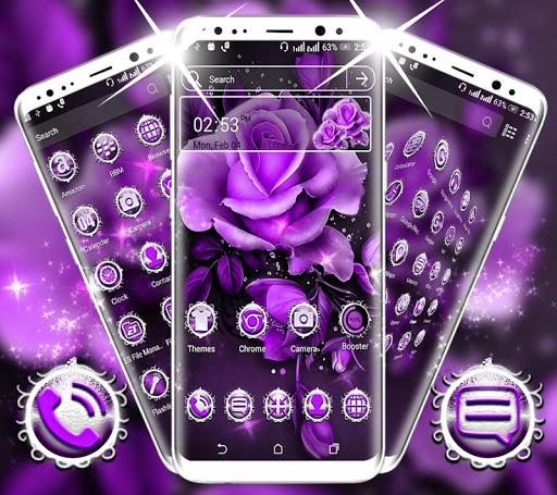 Purple Rose Launcher Theme - عکس برنامه موبایلی اندروید