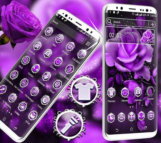Purple Rose Launcher Theme - عکس برنامه موبایلی اندروید