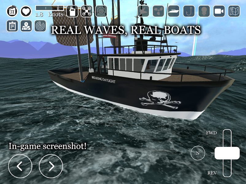 uCaptain: Boat Fishing Game 3D - Gameplay image of android game