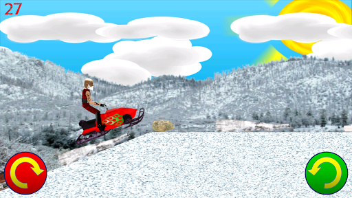 Snowmobile Santa - Racing Game - Gameplay image of android game