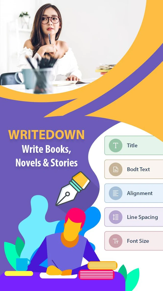 WriteDown: Write Books, Novels - Image screenshot of android app