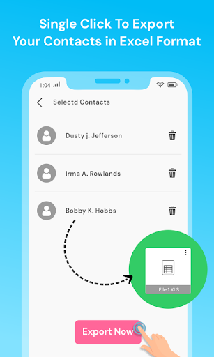 Backup Contacts in Email & Excel Format - Image screenshot of android app