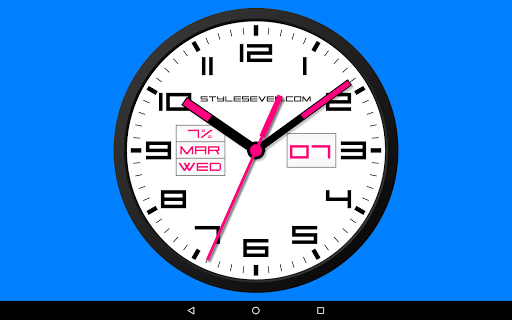 Square Analog Clock-7 - Image screenshot of android app