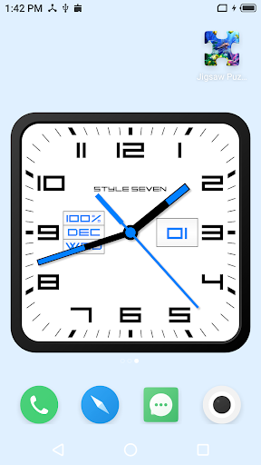 Square Analog Clock-7 - Image screenshot of android app