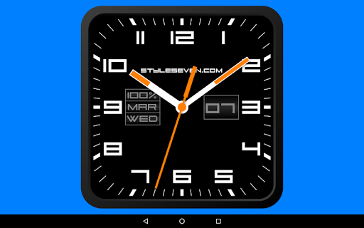 Square Analog Clock-7 - Image screenshot of android app