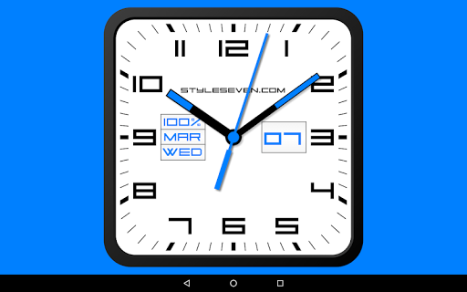 Square Analog Clock-7 - Image screenshot of android app