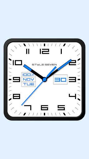 Square Analog Clock-7 - Image screenshot of android app