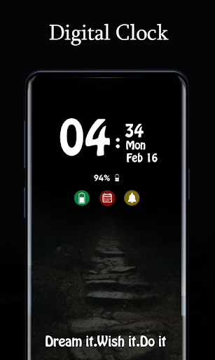 Always on display clock widget - Image screenshot of android app