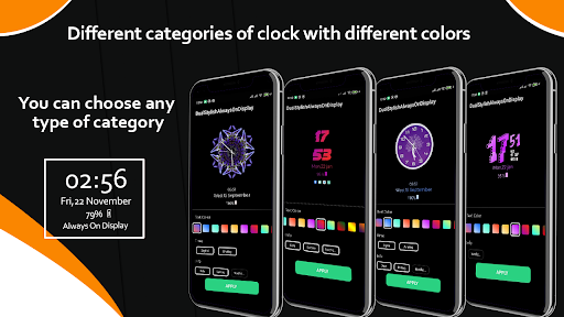 Always on display clock widget - Image screenshot of android app
