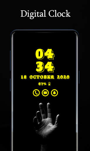 Always on display clock widget - Image screenshot of android app