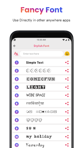 Cool Fonts for Instagram - Stylish Text Fancy Font - عکس برنامه موبایلی اندروید
