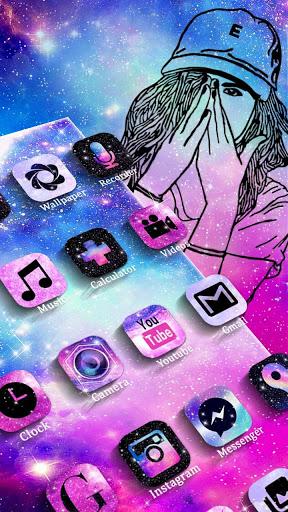 Galaxy, Sad, Girl Themes & Wallpapers - Image screenshot of android app