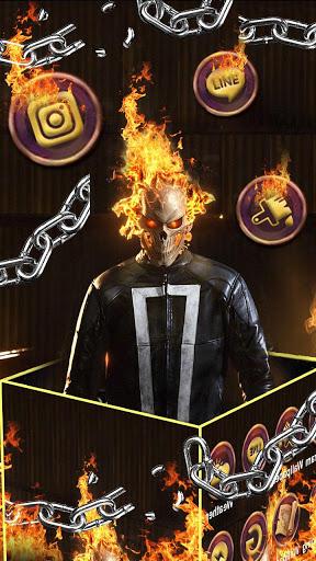 Skull, Fire, Rider Themes & Wallpapers - عکس برنامه موبایلی اندروید
