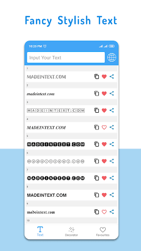 Stylish Text Generator - عکس برنامه موبایلی اندروید