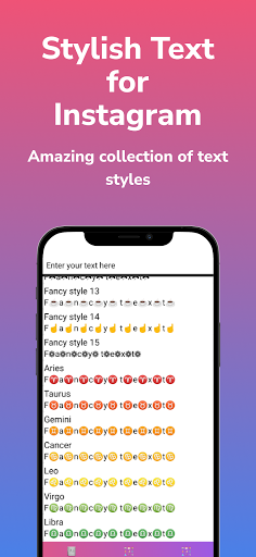 Stylish Text - Ig Fonts - عکس برنامه موبایلی اندروید