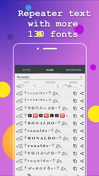 Fancy text cool fonts nickname - Image screenshot of android app