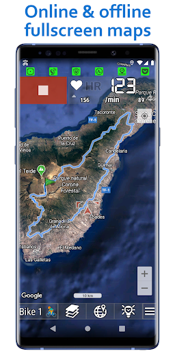 GPS tracker (Urban Biker) - Image screenshot of android app
