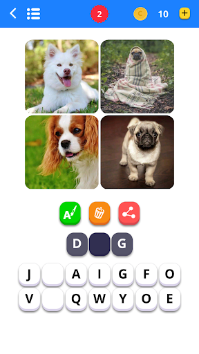 4 pics 1 word 2020 - Photo Puzzle - Gameplay image of android game