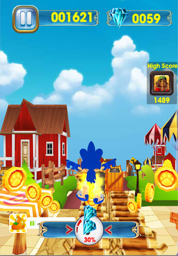 Subway blue porcupine Giand Ring - Run Adventures - Gameplay image of android game