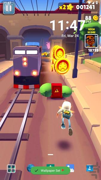 02-subway surf موج سوارمترو پس زمینه - Image screenshot of android app