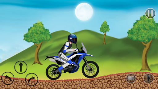 Dirt Bike Stunt Race Free 2D Adventure - Gameplay image of android game