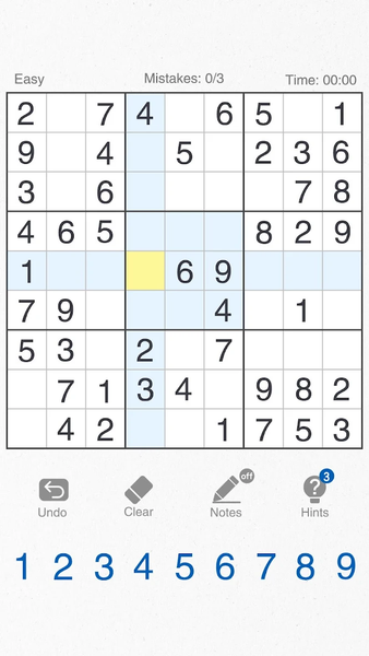 Sudoku-Classic Brain Puzzle - Gameplay image of android game
