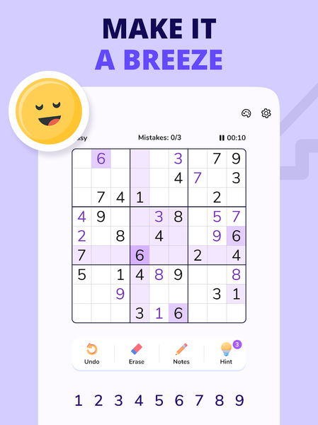 Sudoku - Classic Sudoku Game - Gameplay image of android game