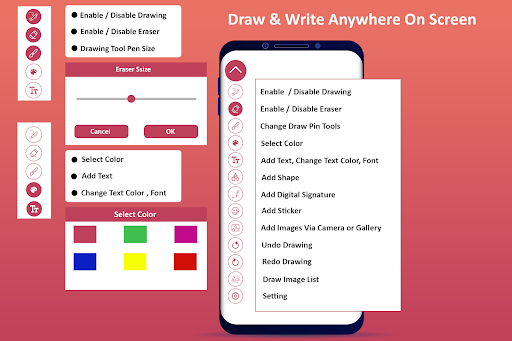 Draw & Write Anywhere  Screen - Image screenshot of android app