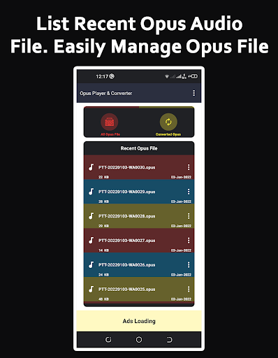 Opus Player & Converter - عکس برنامه موبایلی اندروید