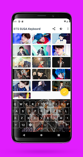 BTS Suga Keyboard Wallpaper - Image screenshot of android app