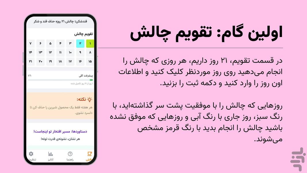 GhandShekan; 21-Day Sugar Free Chall - Image screenshot of android app