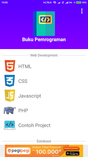 Belajar Pemrograman - Image screenshot of android app