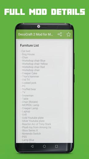 Furniture & Decorations Mod - Image screenshot of android app
