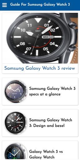 Guide For Sumsung Galaxy Watch 3 - Image screenshot of android app
