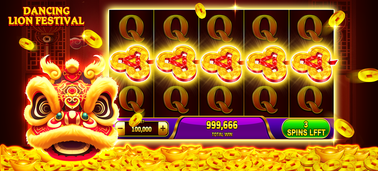 Dancing Lion Slots - Gameplay image of android game