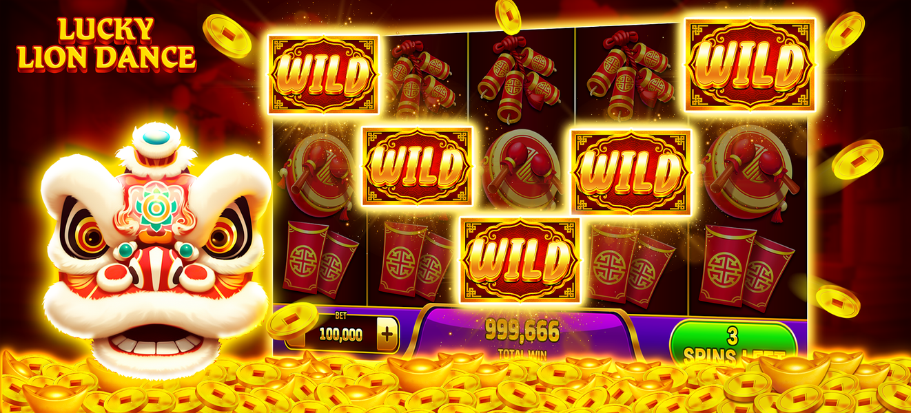 Dancing Lion Slots - Gameplay image of android game