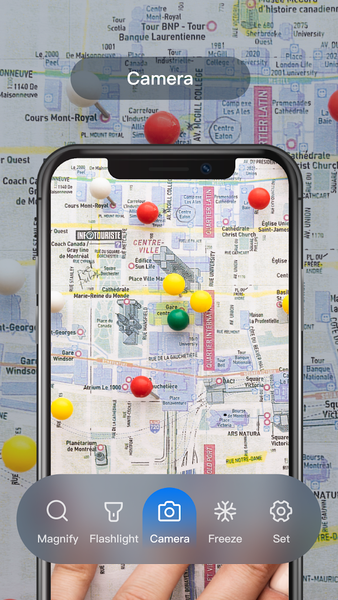 Magnifying Glass + Flashlight - عکس برنامه موبایلی اندروید