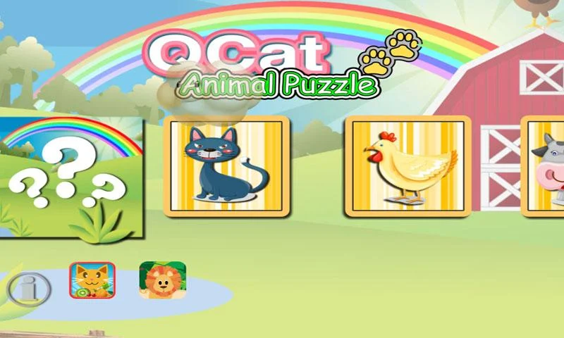 QCat Animal Puzzle - Gameplay image of android game