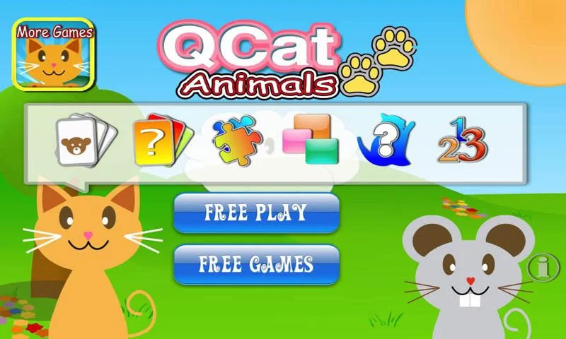 QCat  Animal 8 in 1 Games - Gameplay image of android game