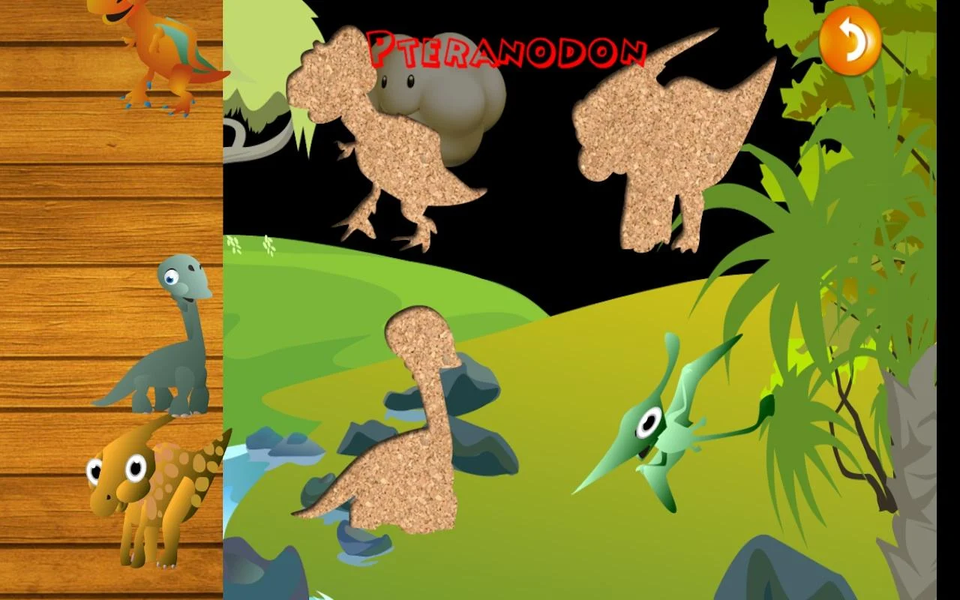 QCat Toddler Dino Puzzle - Gameplay image of android game