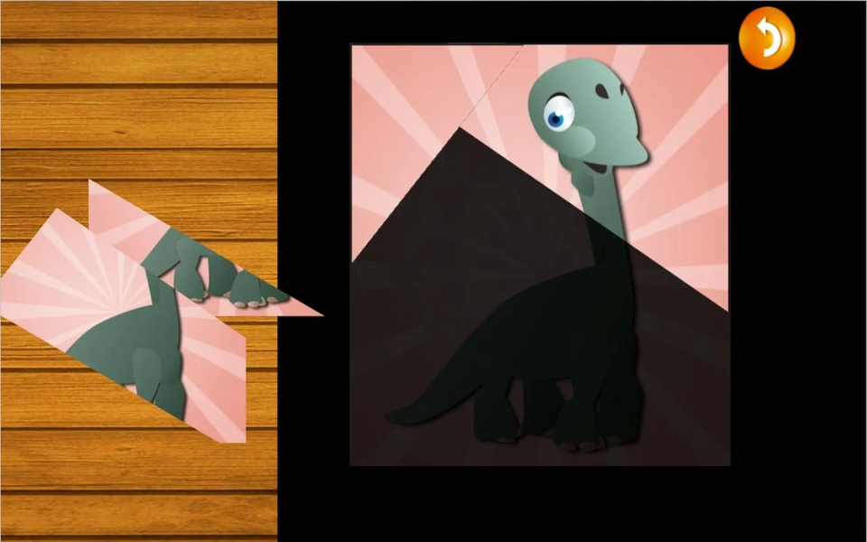 QCat Toddler Dino Puzzle - Gameplay image of android game