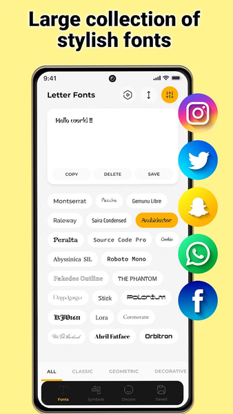 Font Gallery - Image screenshot of android app