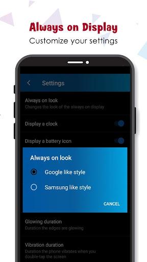 Super Amoled Edge Display Always on Display - Image screenshot of android app