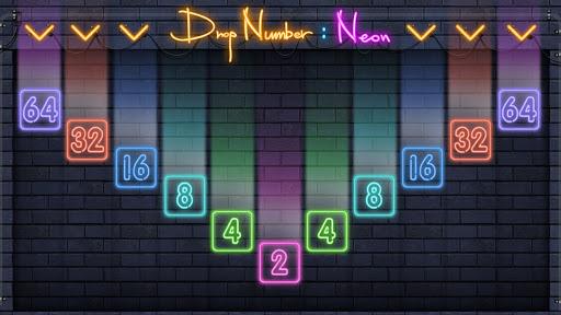 Drop Number : Neon 2048 - عکس بازی موبایلی اندروید