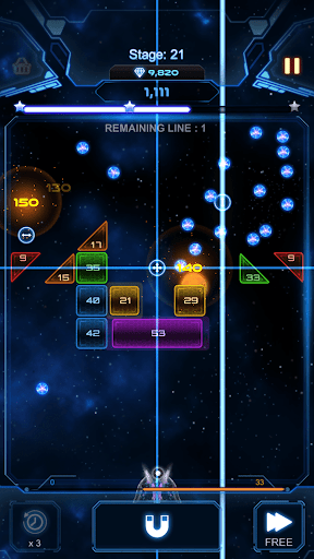 Bricks Breaker Galaxy Shooter - Gameplay image of android game