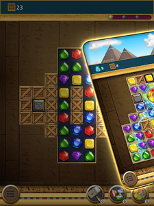 Jewels Pharaoh : Match 3 - Gameplay image of android game