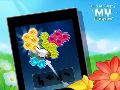 Block Hexa Puzzle: My Flower - Gameplay image of android game