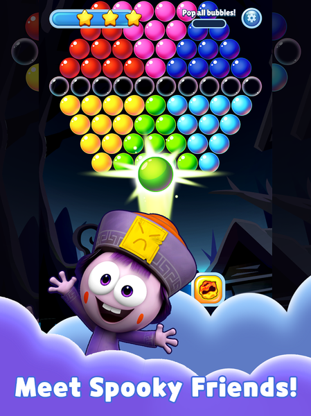 SPOOKIZ PANG: Bubble Shooting - Gameplay image of android game